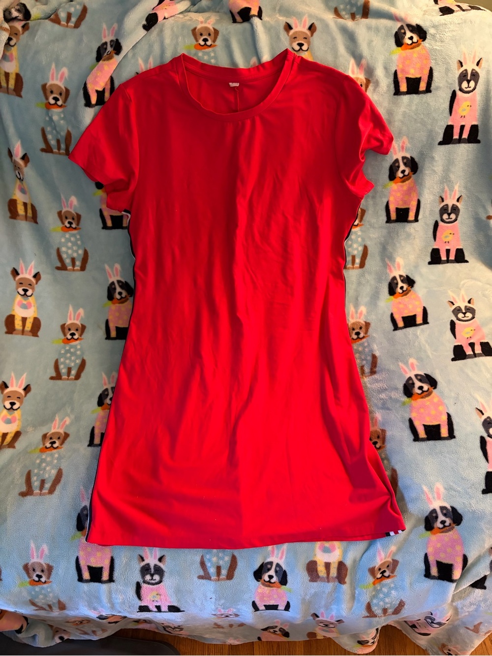Women’s Red Short-Sleeve Tee Dress